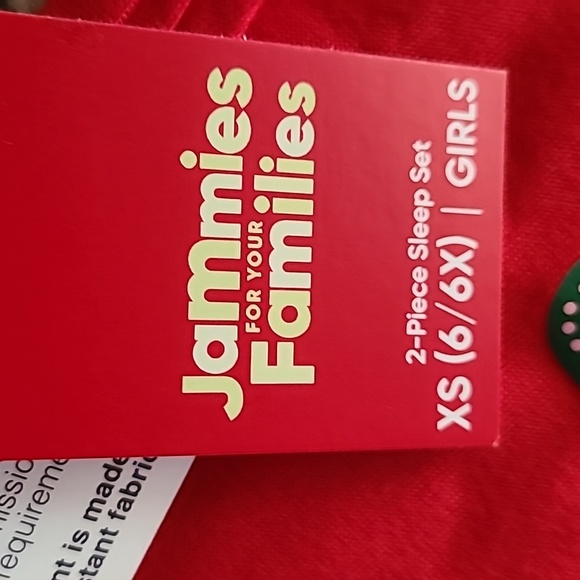 JAMMIES FOR FAMILIES GIRLS 2 PIECE "FUN LOVE FAMILY TOGETHER " SIZE XS 6/6X - Picture 7 of 13